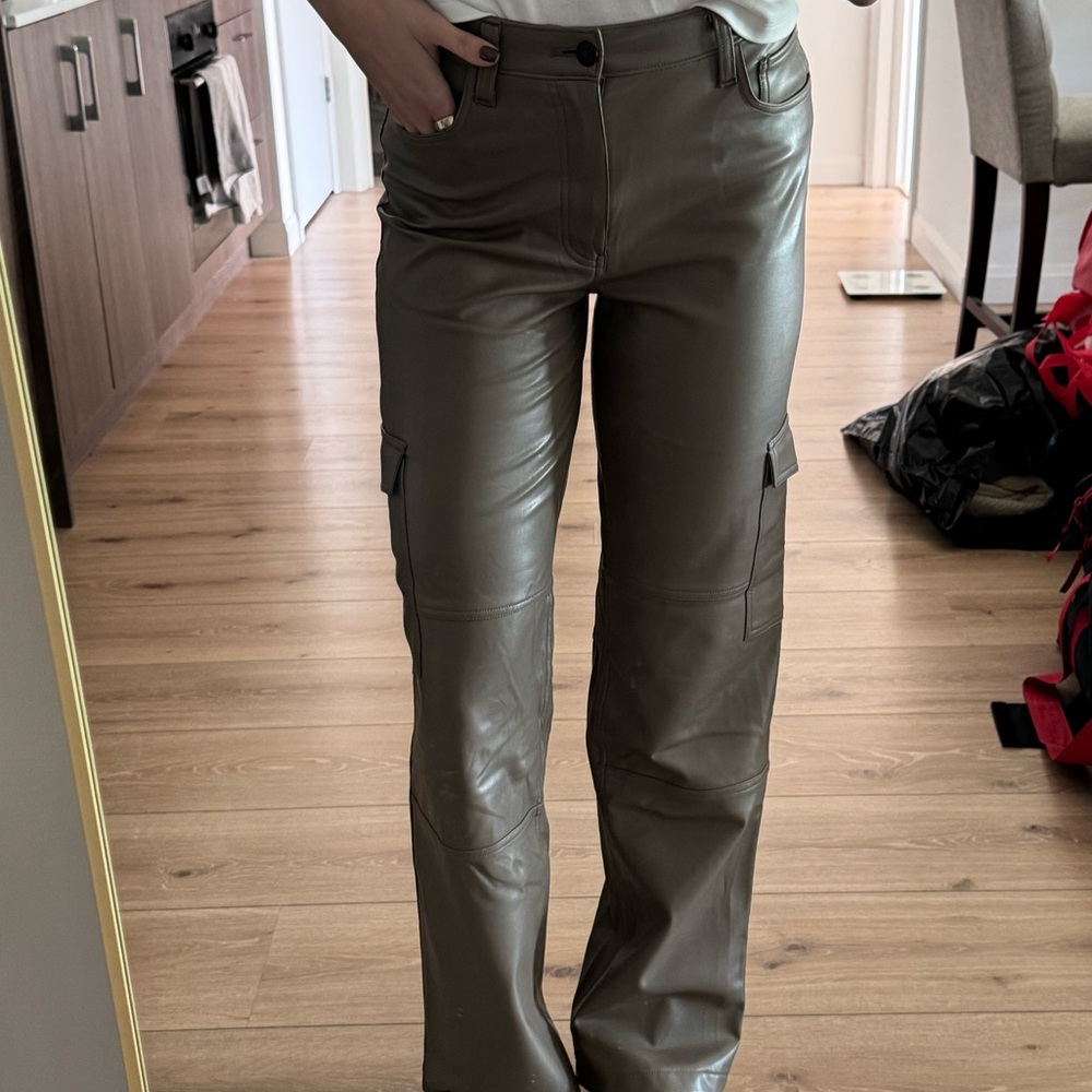 Abercrombie & Fitch Vegan Leather Cargo Pants